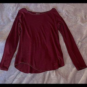 burgundy long sleeve